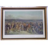 THE GOLFERS FRAMED PRINT - 53 X 26 CM