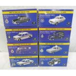 EIGHT ATLAS EDITIONS 1:43 SCALE MODEL CARS FROM THE BEST OF BRITISH POLICE CARS SERIES INCLUDING