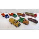 SELECTION OF PLAYWORN DINKY TOYS COMMERCIAL VEHICLES INCLUDING LEYLAND COMET, FODEN,