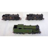 3 HORNBY DUBLO (3-RAIL) LOCOMOTIVES INCLUDING 0-6-2T LNER 9596 TOGETHER WITH 2 X BR BLACK 0-6-2T