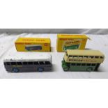 TWO DINKY TOY MODEL BUSES INCLUDING 283 - BOAC TOGETHER WITH 290 - DOUBLE DECK.