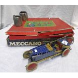 SELECTION OF MECCANO INCLUDING SETS NO 4 & 5 TOGETHER WITH CAR
