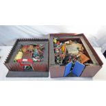 WOODEN FORT TOGETHER WITH A SELECTION OF PLASTIC BRITAINS, ETC,