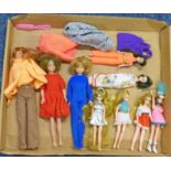 SELECTION OF VINTAGE DOLLS FROM THE 1960S INCLUDING BARBIES, TOPPER POCKET DOLLS AND OTHERS.