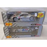 TWO MAISTO 1:18 SCALE MODEL CARS FROM THE GT RACING RANGE INCLUDING MERCEDES CLK - LM TOGETHER WITH