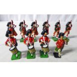 SELECTION OF METAL PIPER & DRUMMERS FIGURES