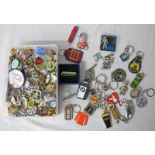 SELECTION OF VARIOUS BADGES/PINS FROM BRANDS SUCH AS GUINESS, MICHELIN,