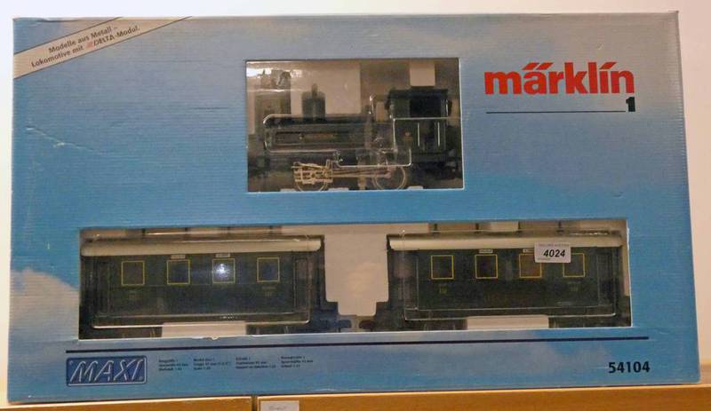 MARKLIN MAXI 54104 - BAVARIAN LOCAL RAIL ROAD TRAIN SET INCLUDING ROYAL BAVARIAN STATE RAILROAD (K.