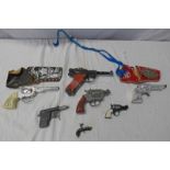 SELECTION OF TOY GUNS INCLUDING LONE STAR LUGER & BUCKAROO, CRESCENT FEDERAL AGENT AND OTHERS.