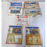 SELECTION OF UNMADE AIRFIX PLASTIC MODEL KITS INCLUDING VOUGHT F4U CORSAIR, GRUMMAN F6F HELLCAT,