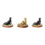 Border Fine Arts 'Labrador Family', model No. B0730A (Yellow), B (Black) and C (Chocolate),