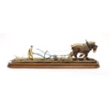 Border Fine Arts 'Felling the Furrow' (Clydesdale Ploughing the Stubble in Autumn), model No. L57 by