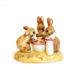 Beswick Beatrix Potter Tableau 'Flopsy, Mopsy and Cotton-Tail', model No. P4161 (style two), limited