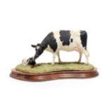 Border Fine Arts 'Holstein Friesian Cow & Calf', model No. B0309 by Kirsty Armstrong, limited