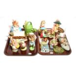 Beatrix Potter Figurines Including: Beswick Royal Albert 'Mrs. Tiggy-Winkle' and 'Mrs. Rabbit',