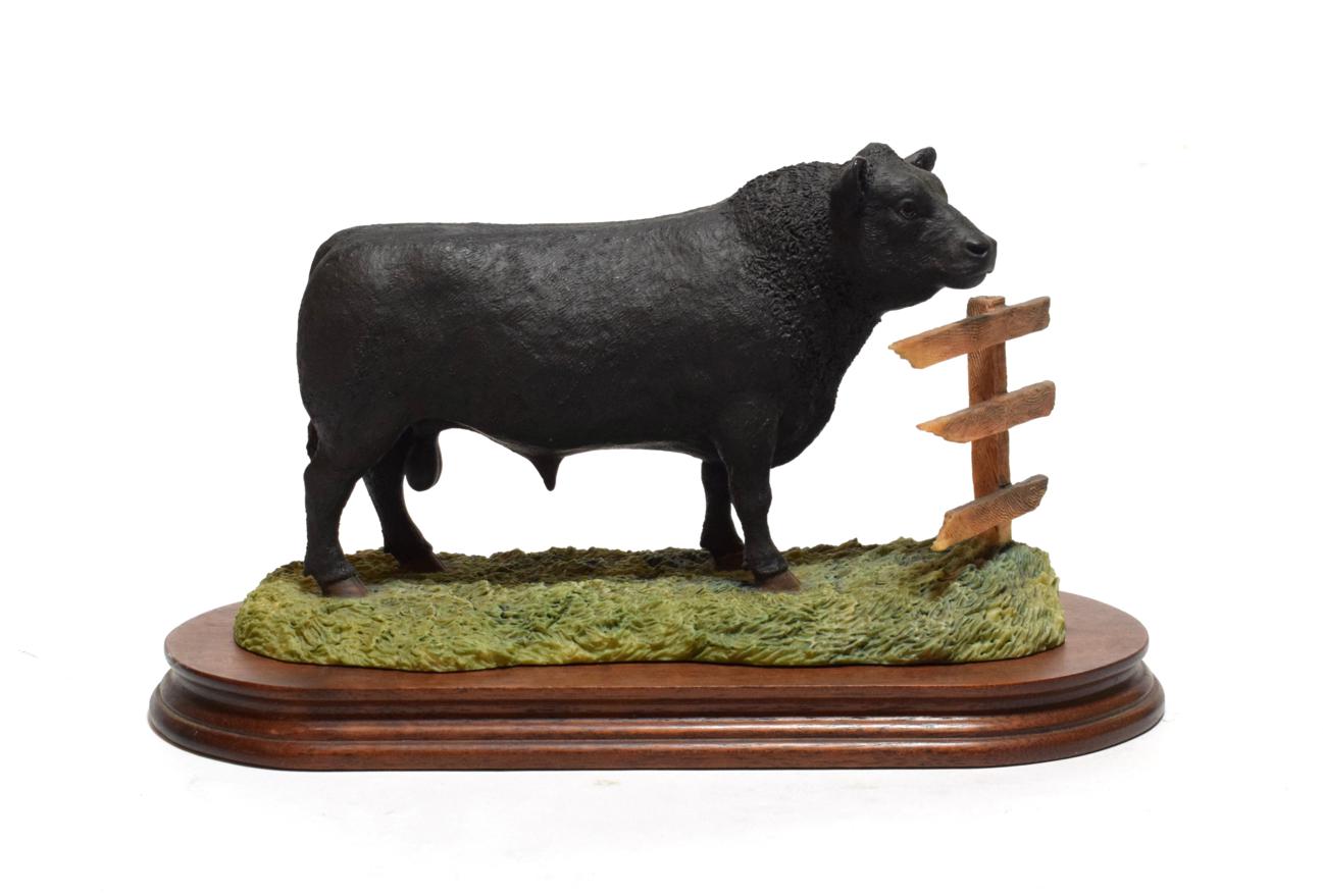 Border Fine Arts 'Aberdeen Angus Bull' (Style One), model No. L59 by Ray Ayres, limited edition 46/
