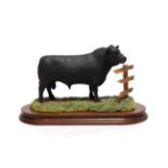 Border Fine Arts 'Aberdeen Angus Bull' (Style One), model No. L59 by Ray Ayres, limited edition 46/