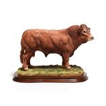 Border Fine Arts 'Limousin Bull' (Style Two), model No. B0531 by Jack Crewdson, limited edition