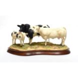 Border Fine Arts 'Belgian Blue Family Group', model No. B0771 by Kirsty Armstrong, limited edition