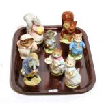 Beswick Beatrix Potter Figures Comprising: 'Goody Tiptoes', 'Miss Moppet', first variation, 'Mrs.