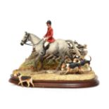 Border Fine Arts 'Boxing Day Meet' (Horse, huntsman and hounds), model No. B0876A by Anne Wall,