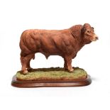 Border Fine Arts 'Limousin Bull' (Style Two), model No. B0531 by Jack Crewdson, limited edition