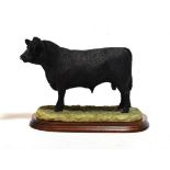 Border Fine Arts 'Aberdeen Angus Bull' (Style Three), model No. B0773 by Jack Crewdson, limited