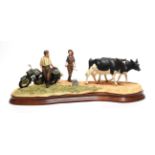 Border Fine Arts 'Flat Refusal' (Friesian Cows), model No. B0650 by Kirsty Armstrong, limited