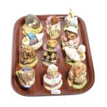 Beswick Beatrix Potter Figures Comprising: 'Appley Dapply', first version, 'Diggory Diggory Delvet',