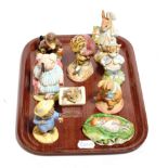 Beswick Beatrix Potter Figures Comprising: 'Little Pig Robinson Spying', 'Tom Kitten and Butterfly',