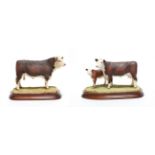 Border Fine Arts 'Hereford Bull (Style Two), model No. B0772, limited edition 399/950 and '