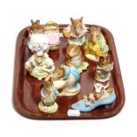 Beswick Beatrix Potter Figures Comprising: 'Anna Maria', 'Hunca Munca', style one, 'Johnny Town-