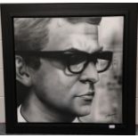 Paul Karslake (b.1958) ''Michael Caine III'' Signed, mixed media on canvas, 76cm by 76cm Artist's