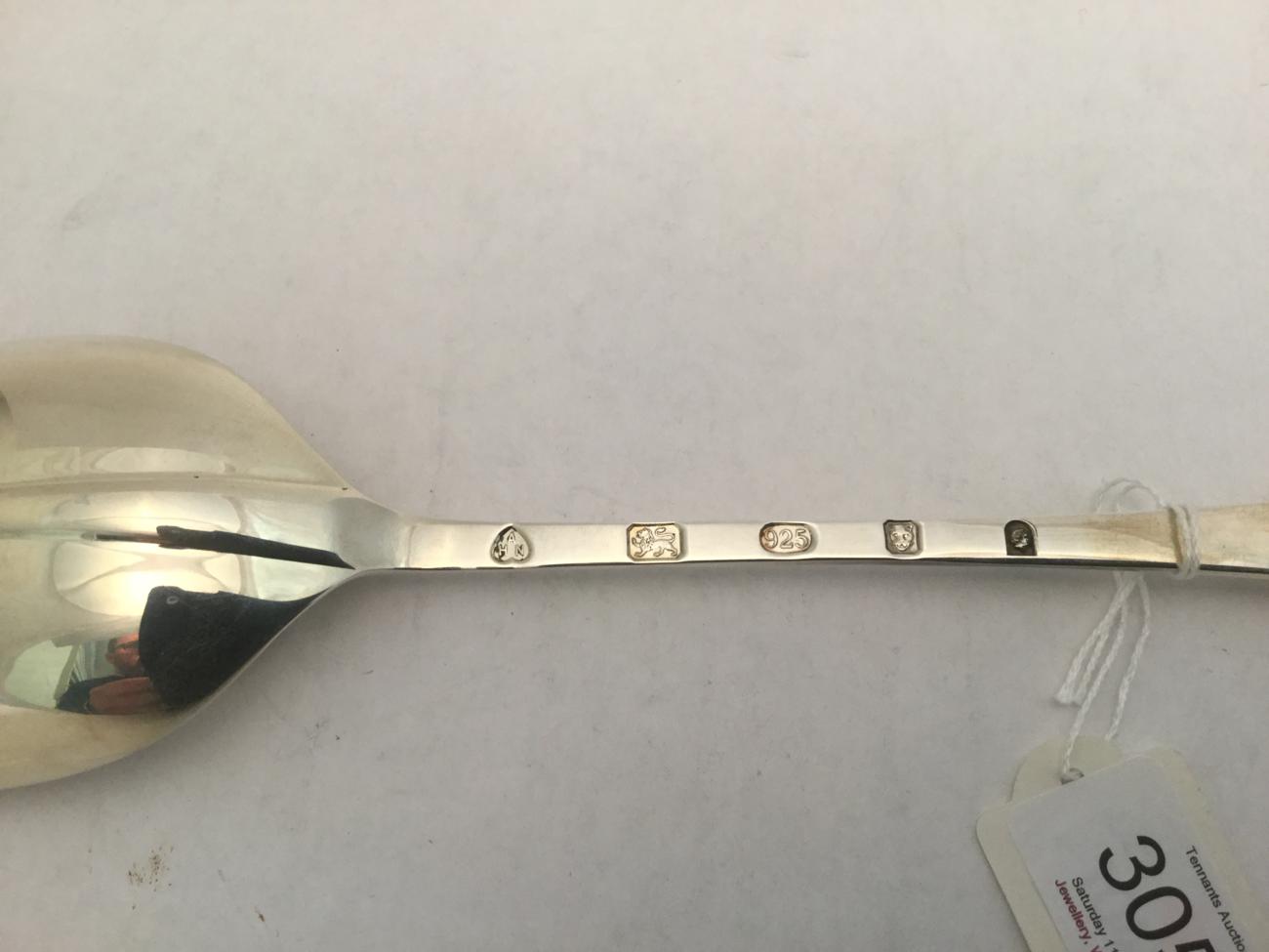 An Elizabeth II Silver Basting-Spoon, by A. Haviland-Nye, London, 2002, Hanoverian pattern with - Image 2 of 4