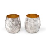Two Elizabeth II Silver Beakers, by Garrard, London, 1997 and 1998, each tapering cylindrical,