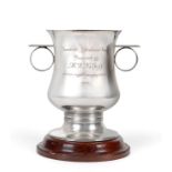 A George V Silver Cup, by R. and W. Sorley Glasgow, 1911, centrally waisted circular and on