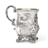 A Victorian Silver Christening-Mug, by George John Richards, London, 1844, baluster, the sides