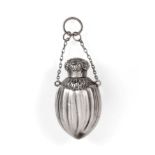 A Victorian Silver-Mounted Scent-Bottle, by Saunders and Shepherd, Birmingham, 1888, Design