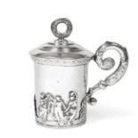 A Russian Silver Cup and Cover, by Peter Moller, St Petersburg, 1832, slightly tapering, the lower