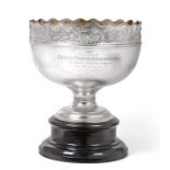 A Victorian Silver Punch-Bowl, by Walker and Hall, Sheffield, 1897, tapering cylindrical and on