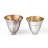 Two Elizabeth II Silver Beakers, by Martyn Pugh, Birmingham, 1991 and 2012, each tapering