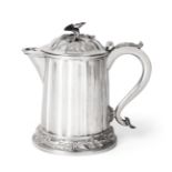 An Indian Colonial Silver Jug, by Hamilton and Co., Calcutta, Mid 19th Century, shaped cylindrical