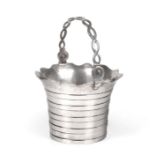 A George II Silver Cream-Pail, by Walter Brind, London, 1759, tapering cylindrical and with