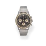 A Stainless Steel Chronograph Wristwatch, signed Breitling, Geneve, model: Navitimer, ref: 806,