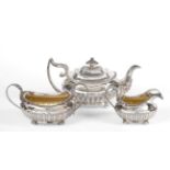 A George IV Silver Teapot and a George IV Silver Cream-Jug and Sugar-Bowl, The Marks on the Teapot