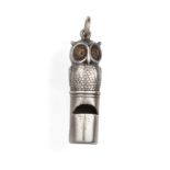 A Victorian Silver Novelty Whistle, by Sampson Mordan and Co., London, 1888, realistically