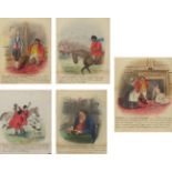 Circle of John Leech (1817-1864) A group of five illustrations from Jorrocks Watercolour, 23.5cm