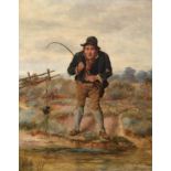 John Augustus Thelwall (fl. 1883-1896) The disappointed fisherman Signed, oil on canvas, 51cm by