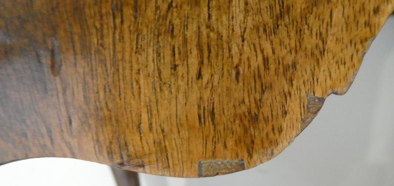 A Walnut and Feather Banded Dressing Table, the quarter-veneered top above a long frieze drawer with - Image 5 of 16