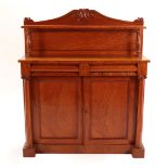 A Victorian Satinwood Chiffonier, 3rd quarter 19th century, the superstructure with a shelf above